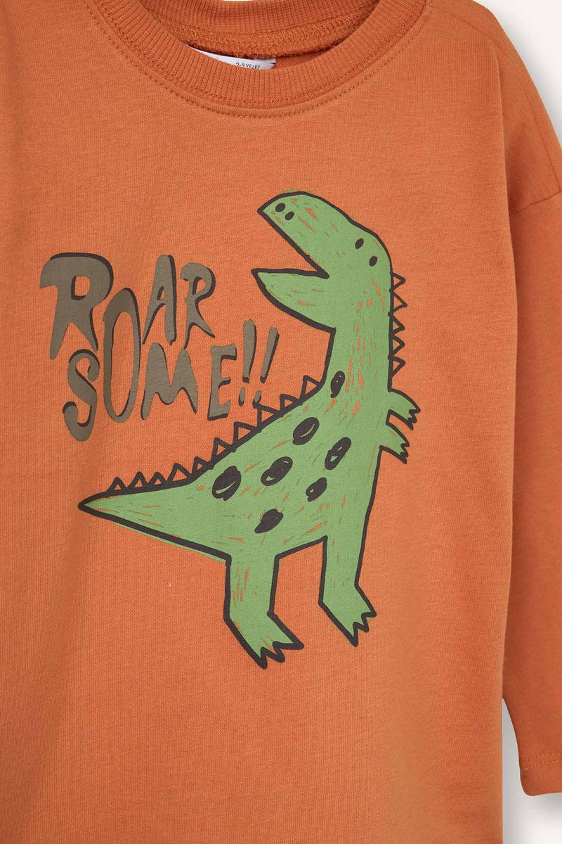 ديفاكتو تيشيرت بيبي اولادي كم طويل قصة عادية - قطعتين - Image 3